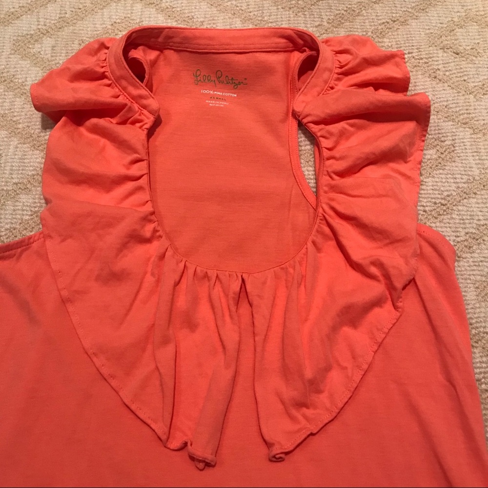 Lilly Pulitzer Ruffle Racer Back Tank Top - Picture 2 of 7